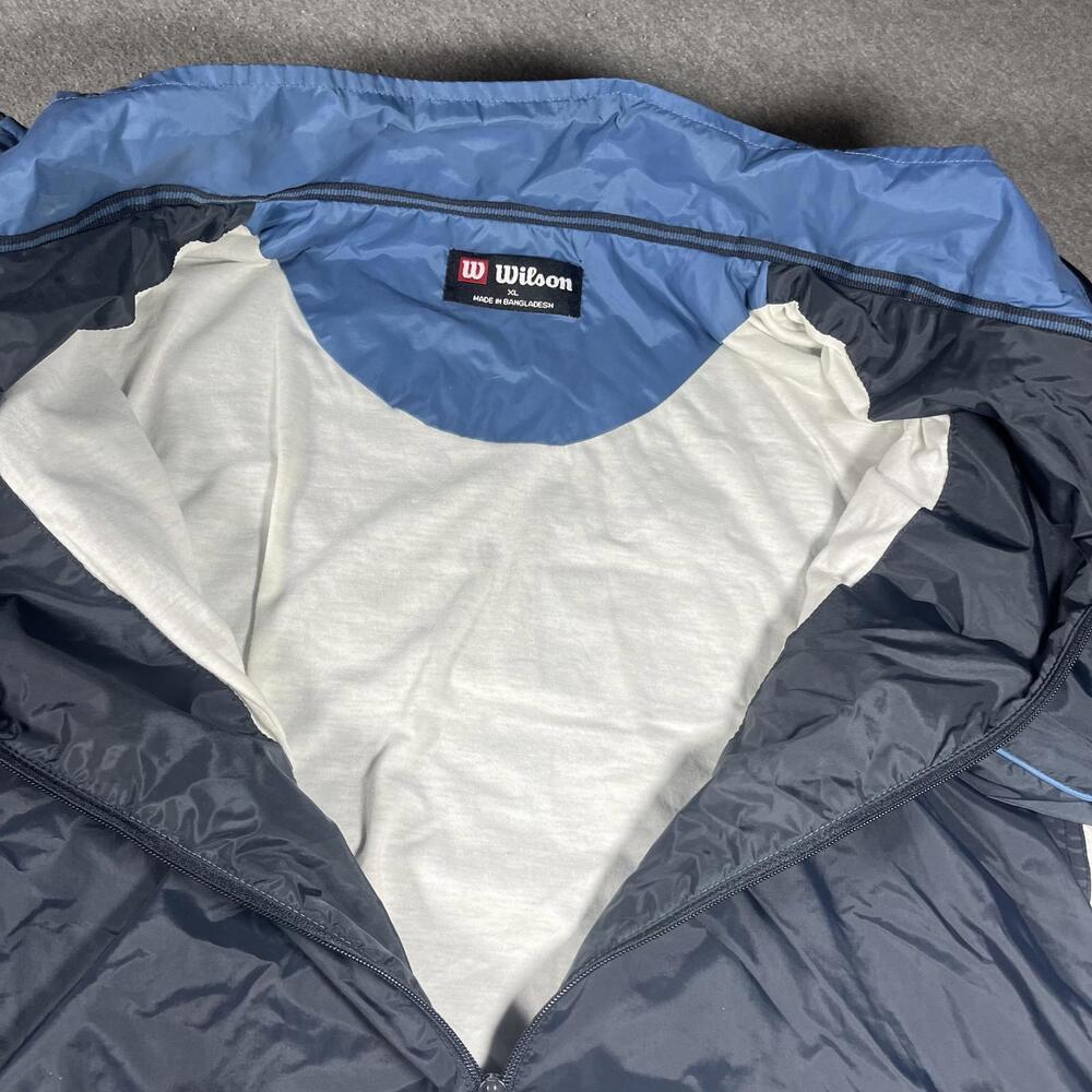 Wilson Men's Golf Windbreaker Jacket XL Black with Blue Trim Mens size XL - Picture 6 of 7